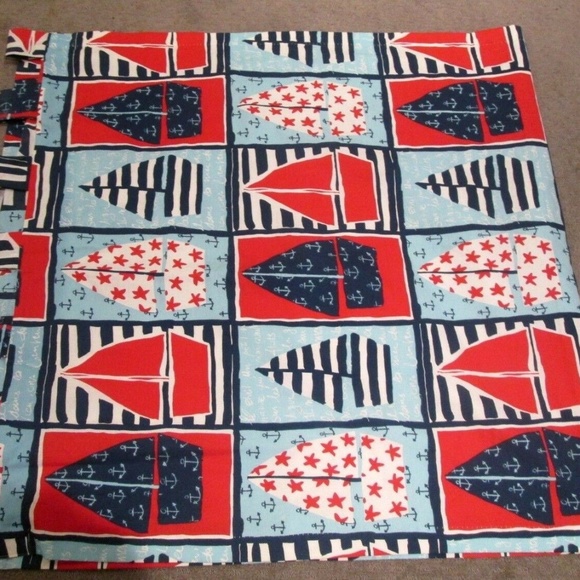 Laura Ashley Accents Revman 2 Nautical Sailboat Curtains Poshmark